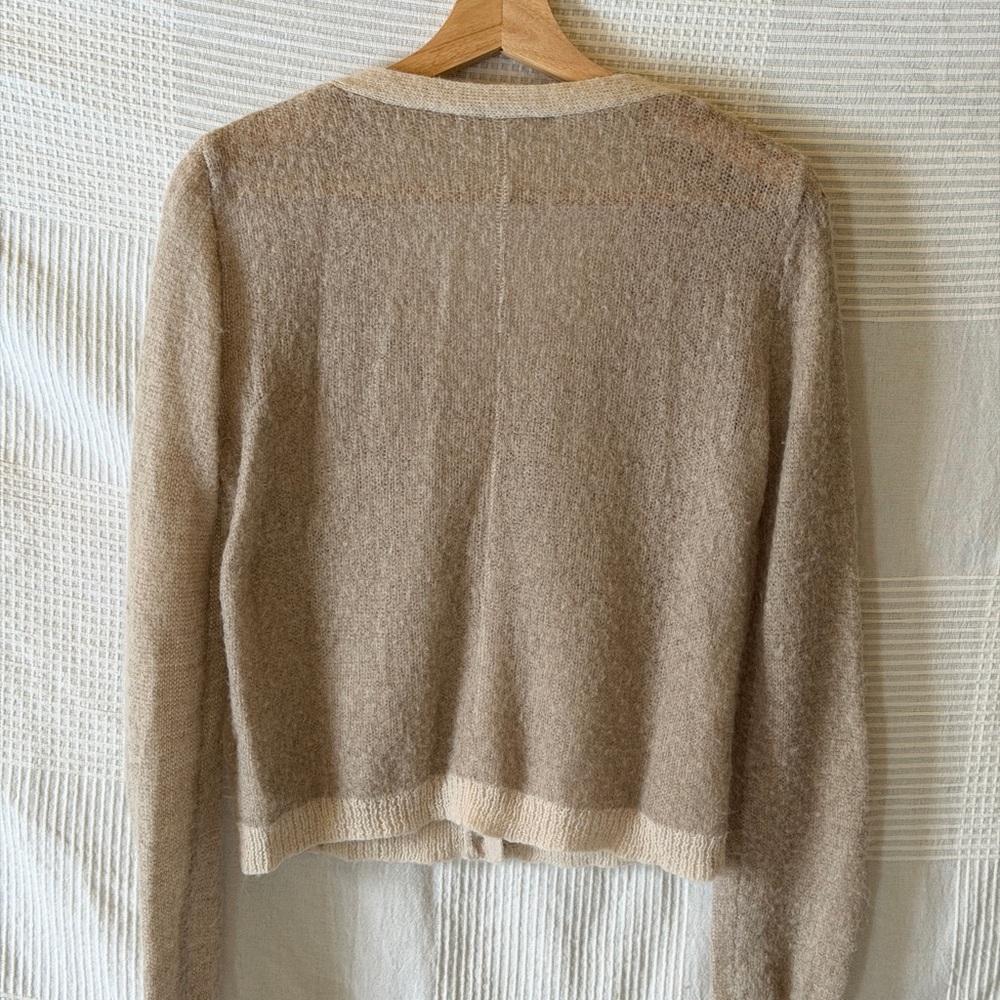 Zara Beige Button-Up Cardigan - Picture 3 of 3